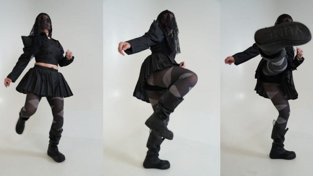 Black outfit fashion photography